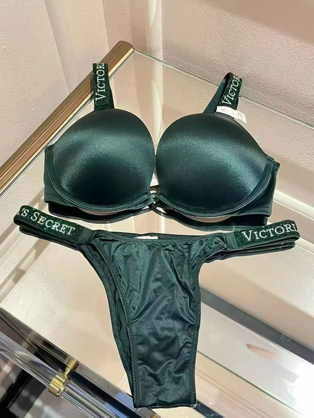 维密高品质孔雀绿内衣🟢