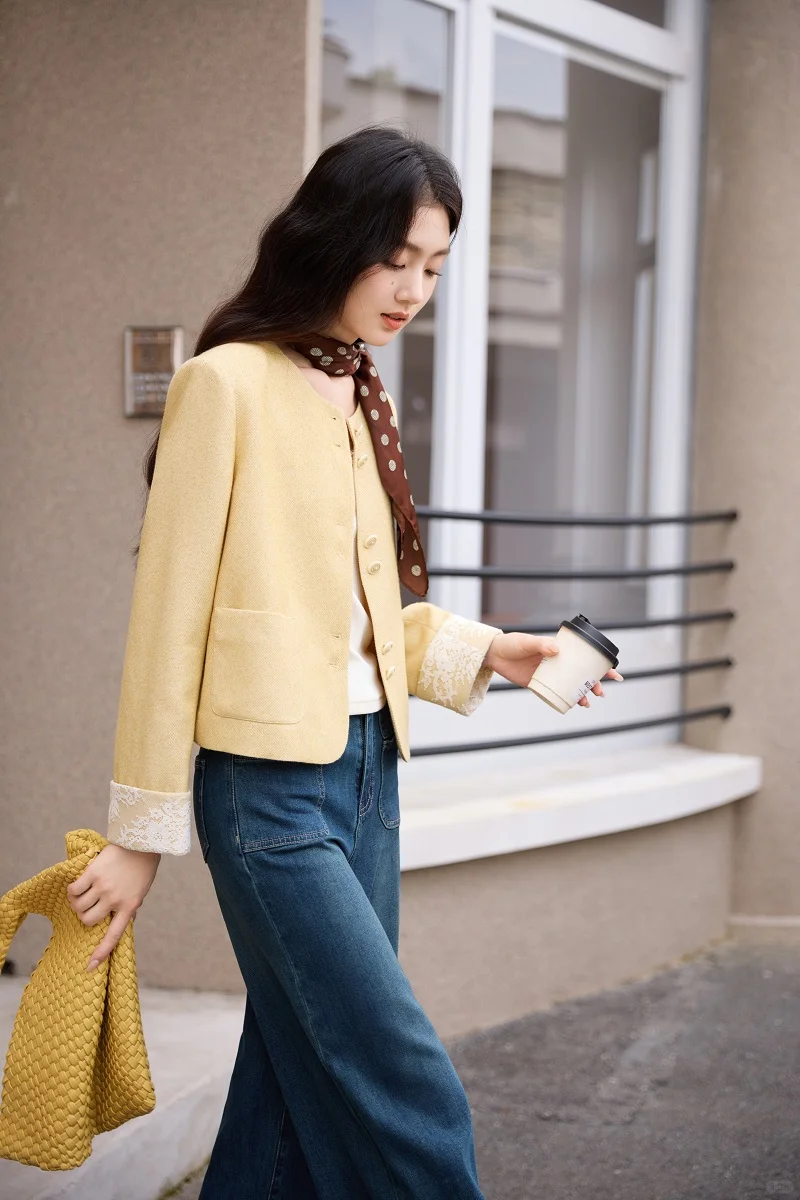 香影lookbook💛小香风·小个子早秋外套