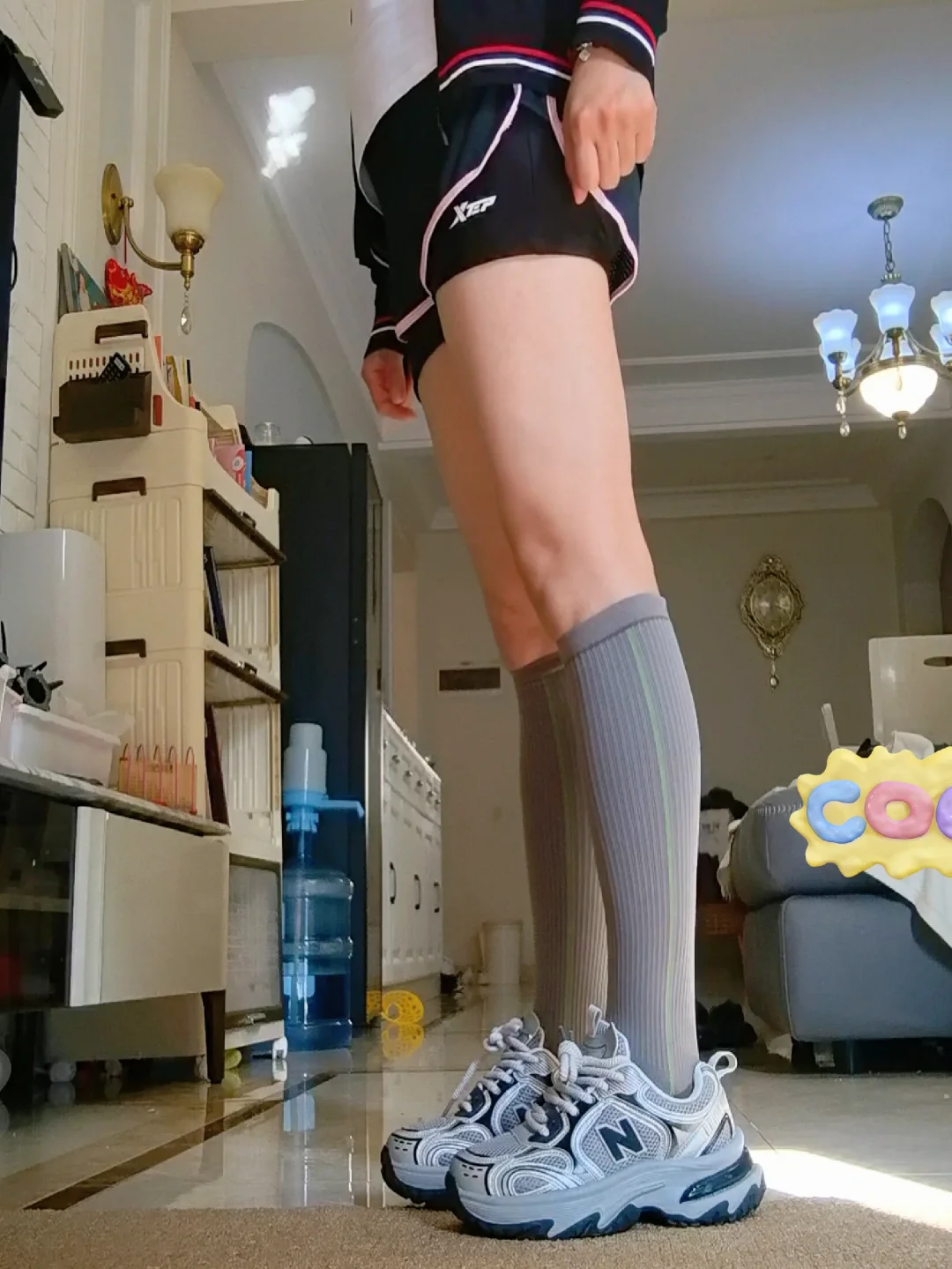绝了！运动穿戴压力的运动袜真不粗腿，👍