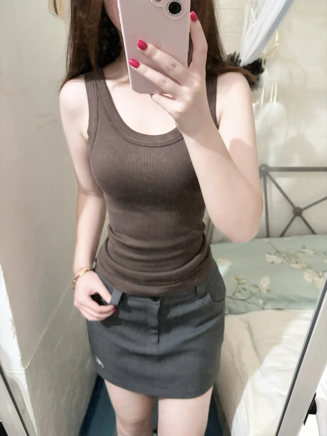 女大秋冬吊带打底分享