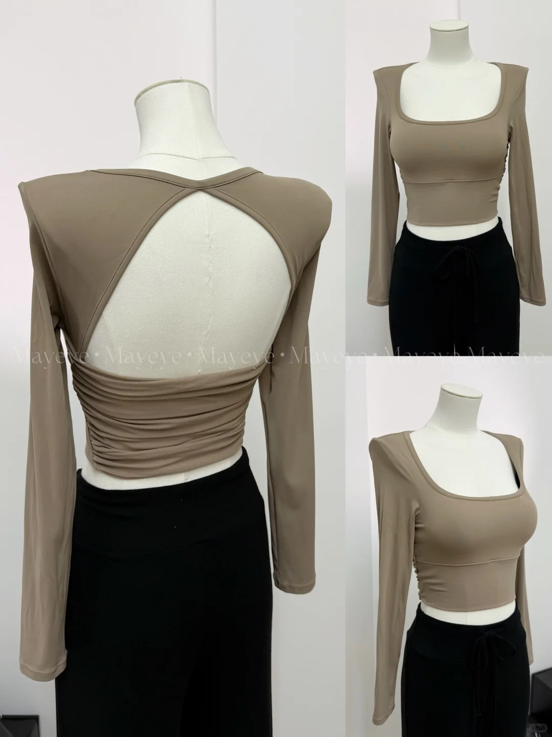 软乎乎瑜伽服！方领露背还不用穿内衣