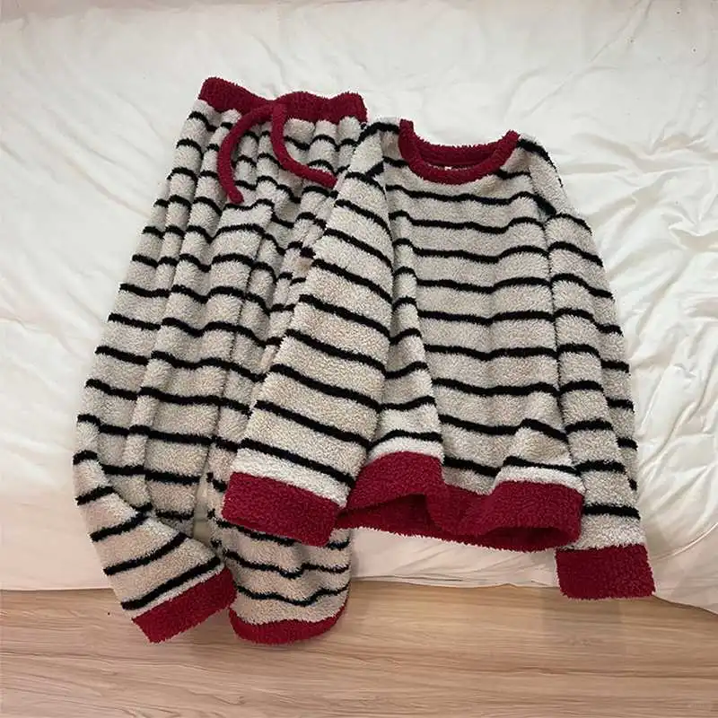 秋冬季睡衣少女珊瑚绒2025新款加厚法兰