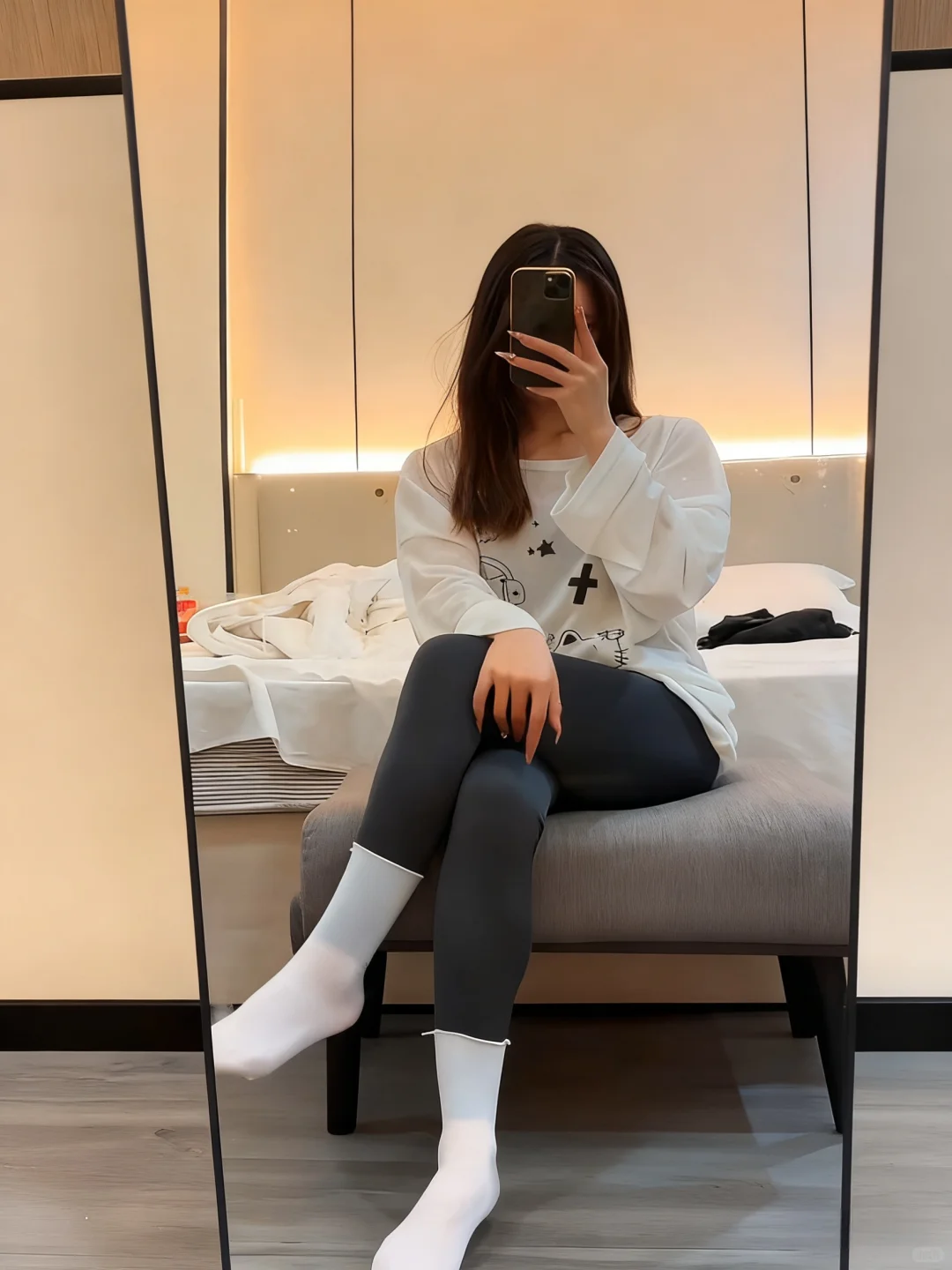 解锁瑜伽裤穿搭！白袜一穿秒变时髦精🧦