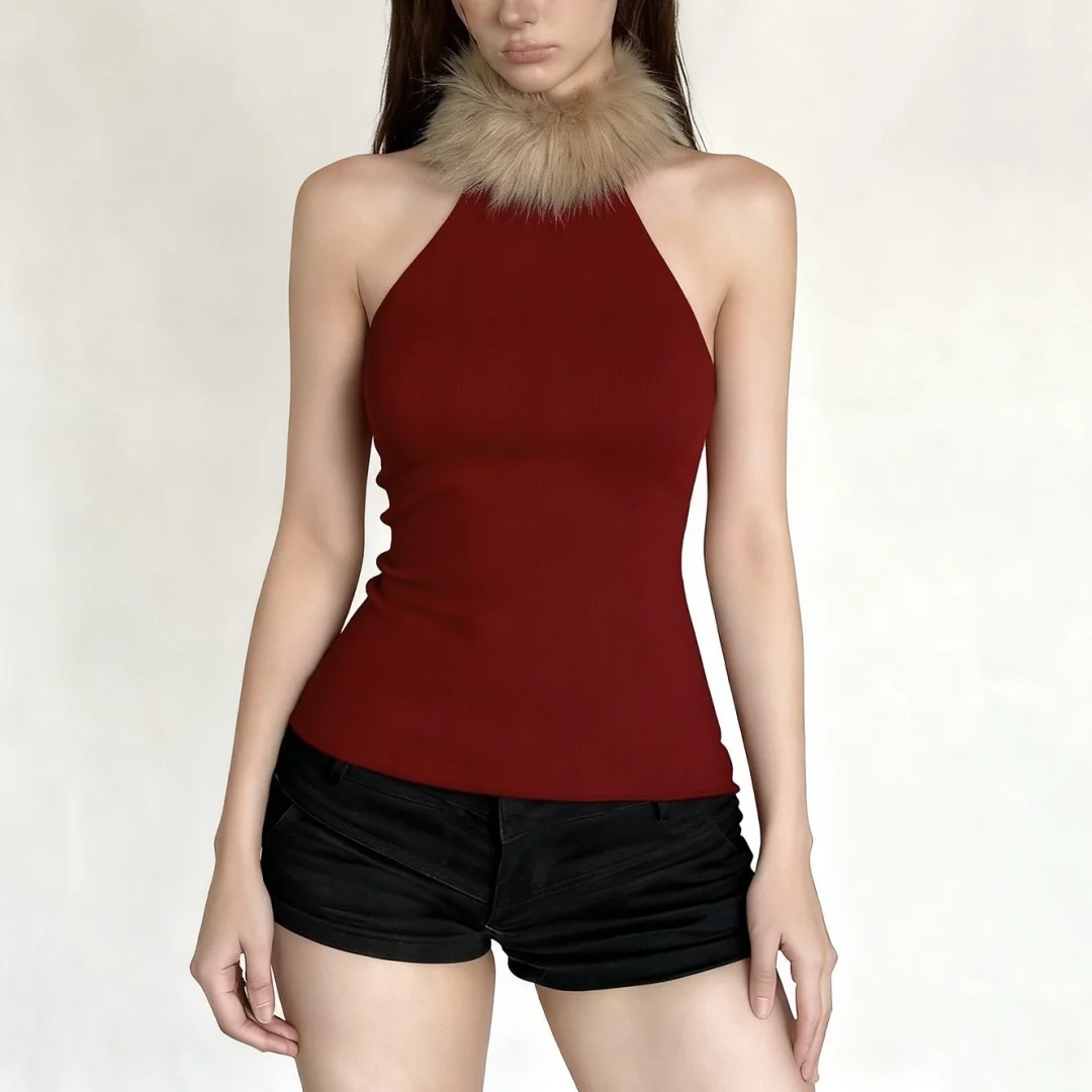 🎄🦌｜毛毛无袖背心