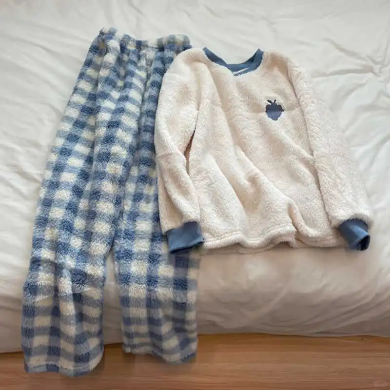 秋冬季睡衣少女珊瑚绒2025新款加厚法兰