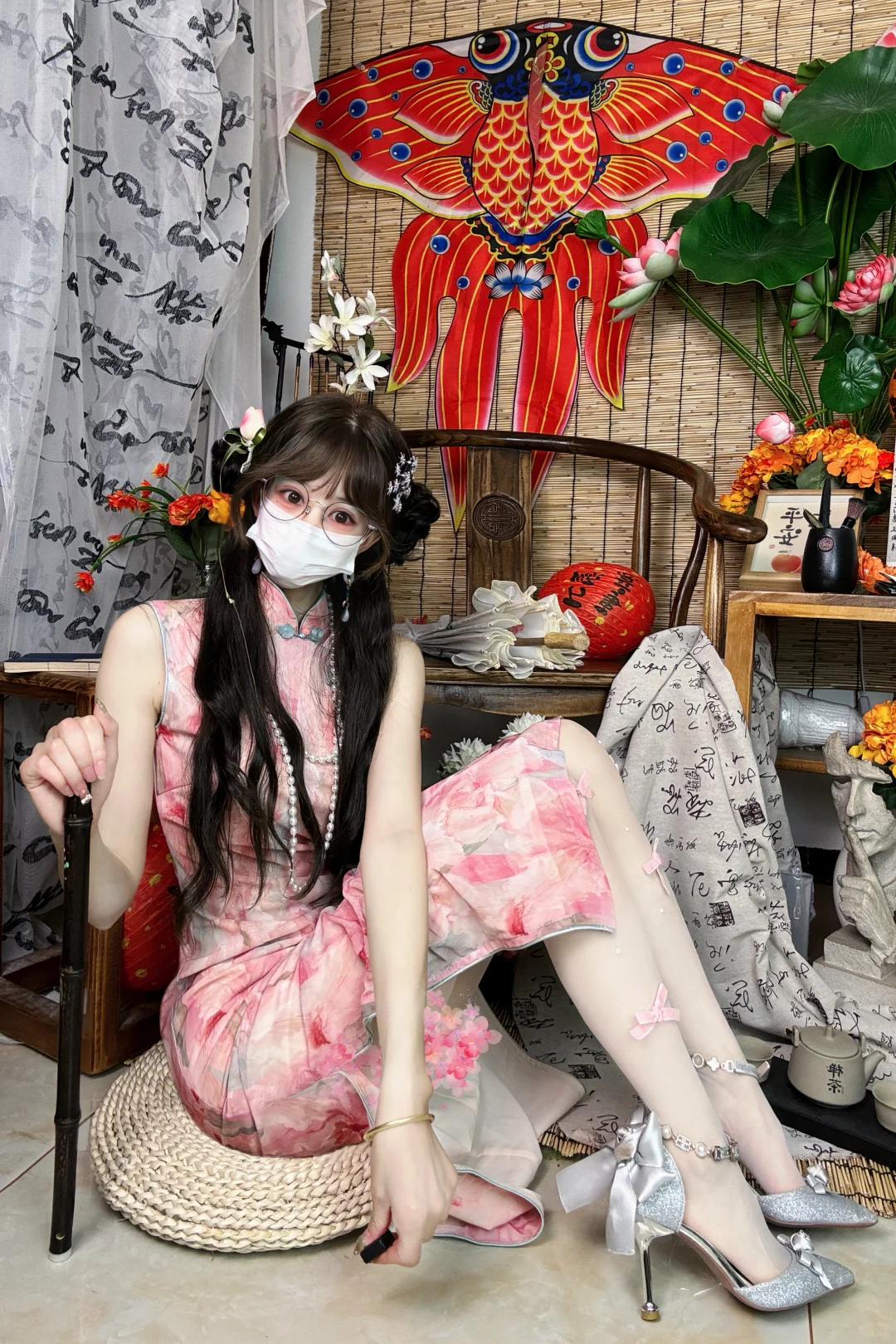 是迷人的粉色旗袍！！！