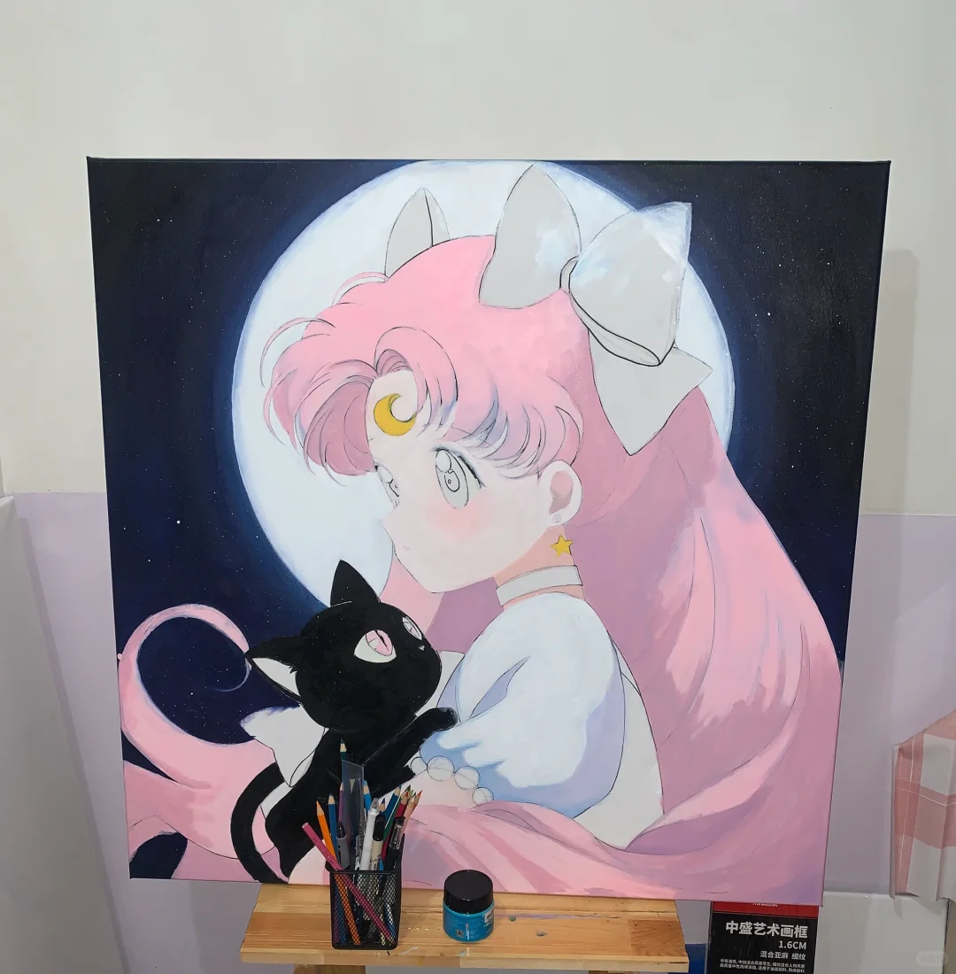 丙烯画|《美少女战士》装饰画手绘过程