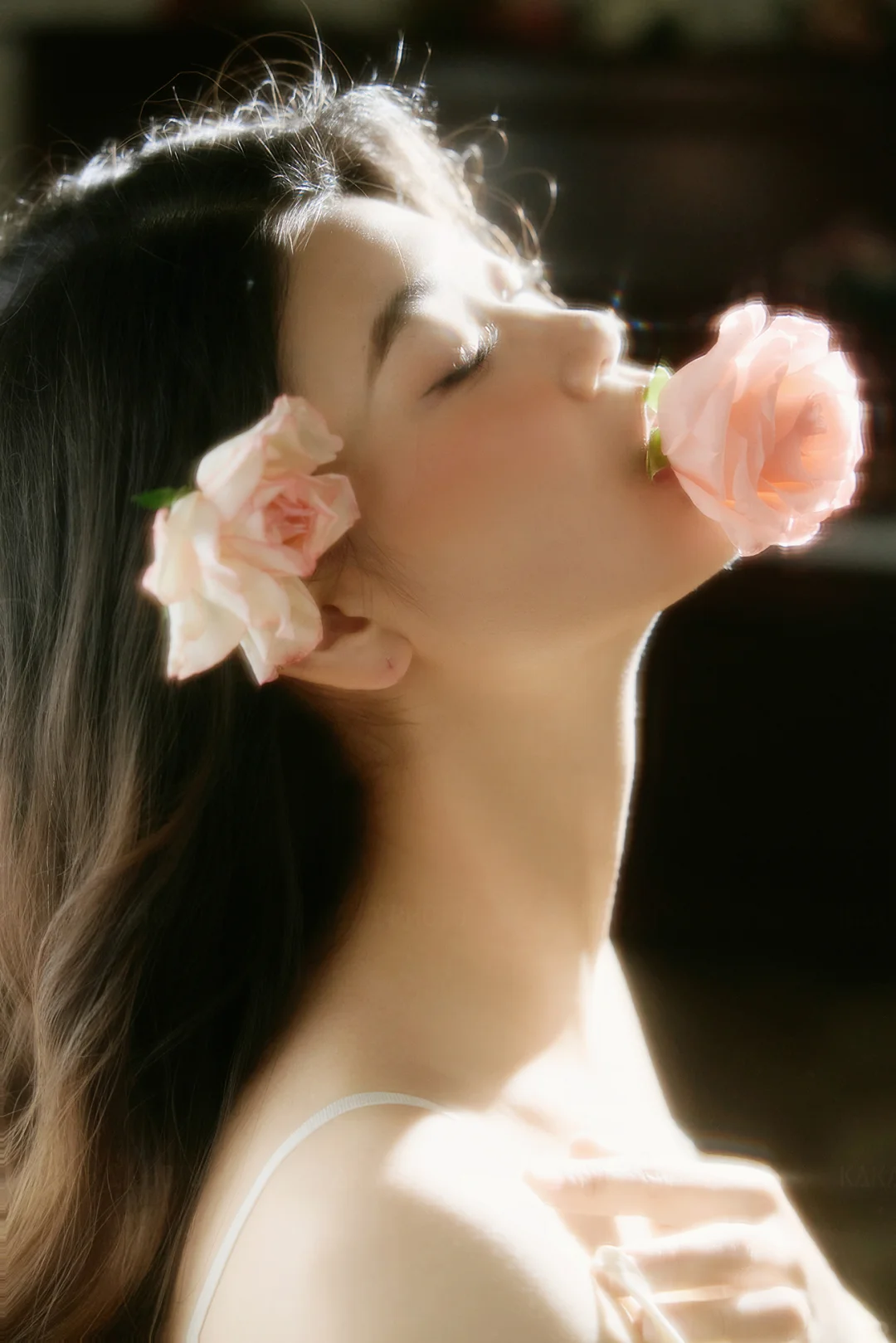 🌷鲜花和少女的适配度是百分百吧！私房照