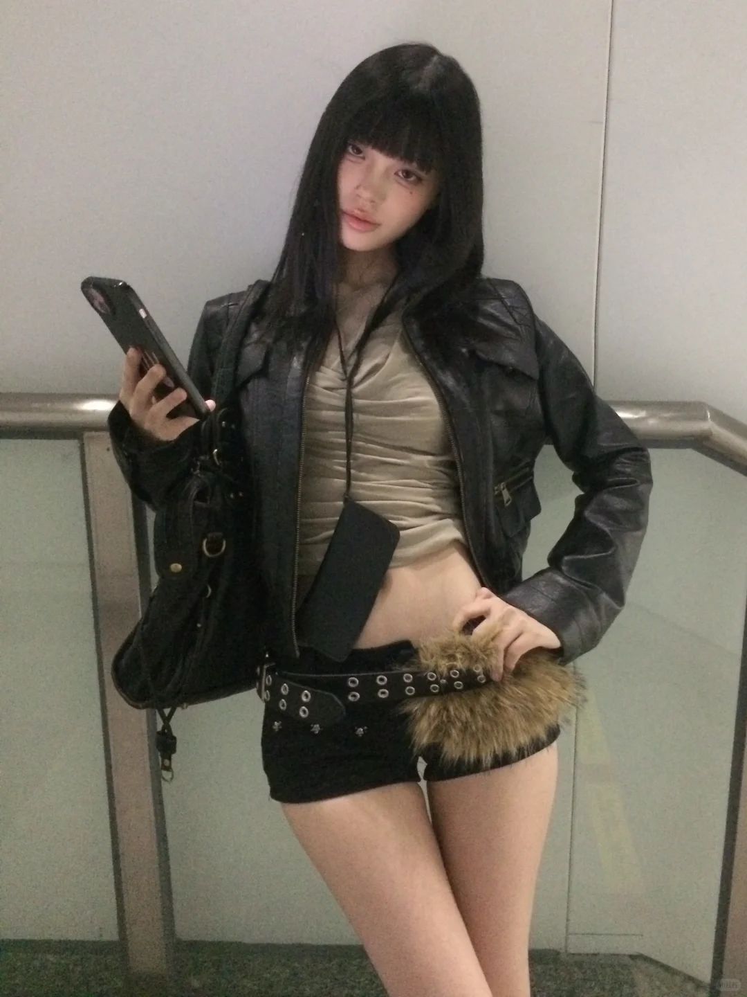 皮衣是辣妹的标配
