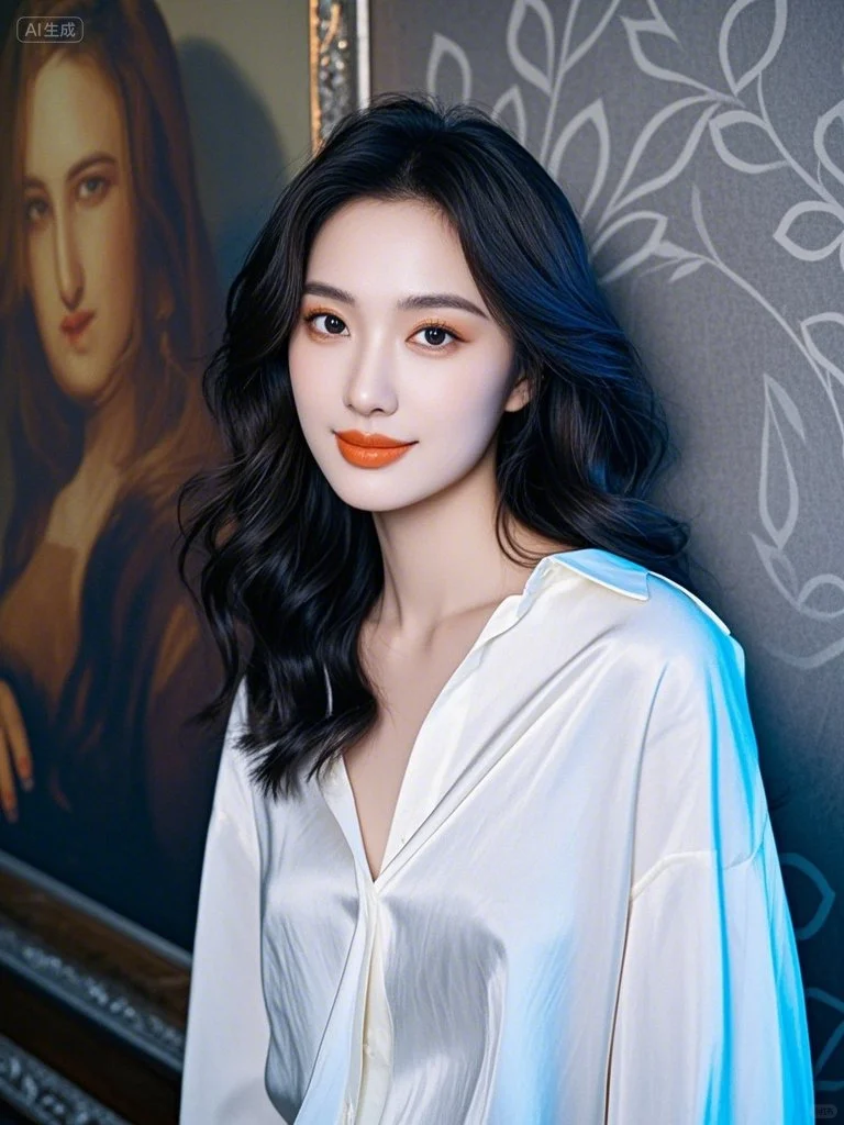 气质女神，白色衬衫～