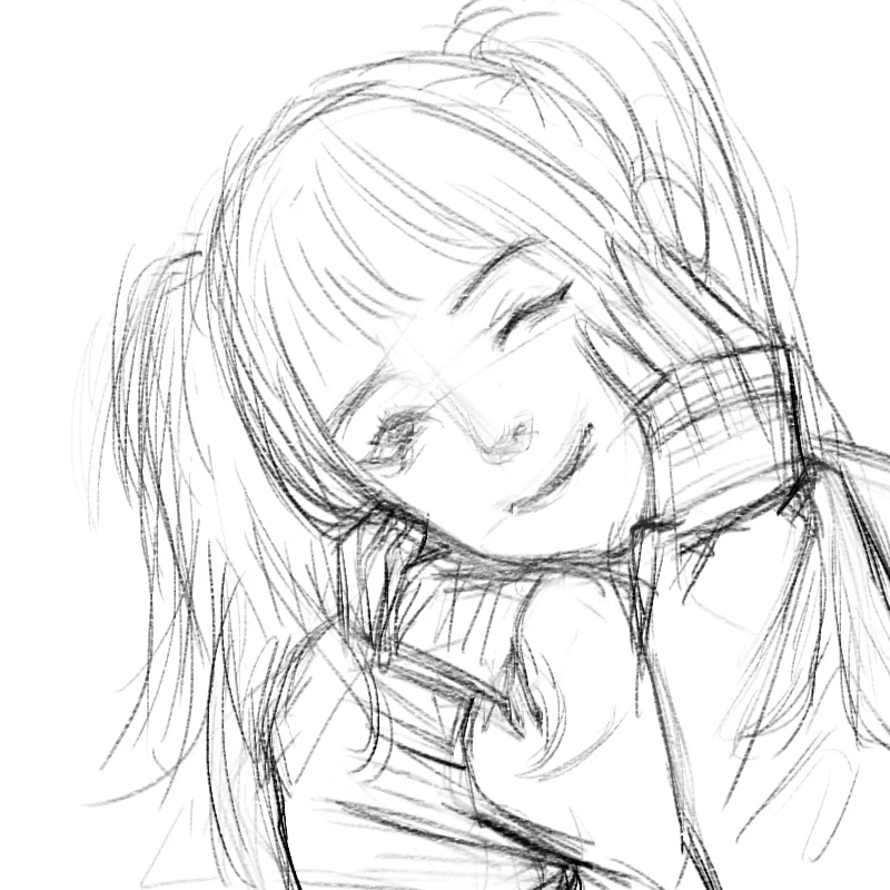 临摹控笔练习【69-100】女头像