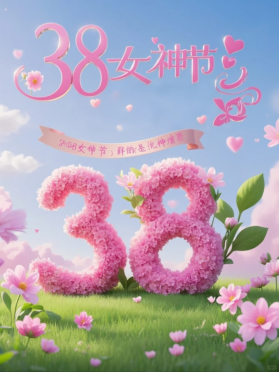祝女神们节日快乐|三八节海报