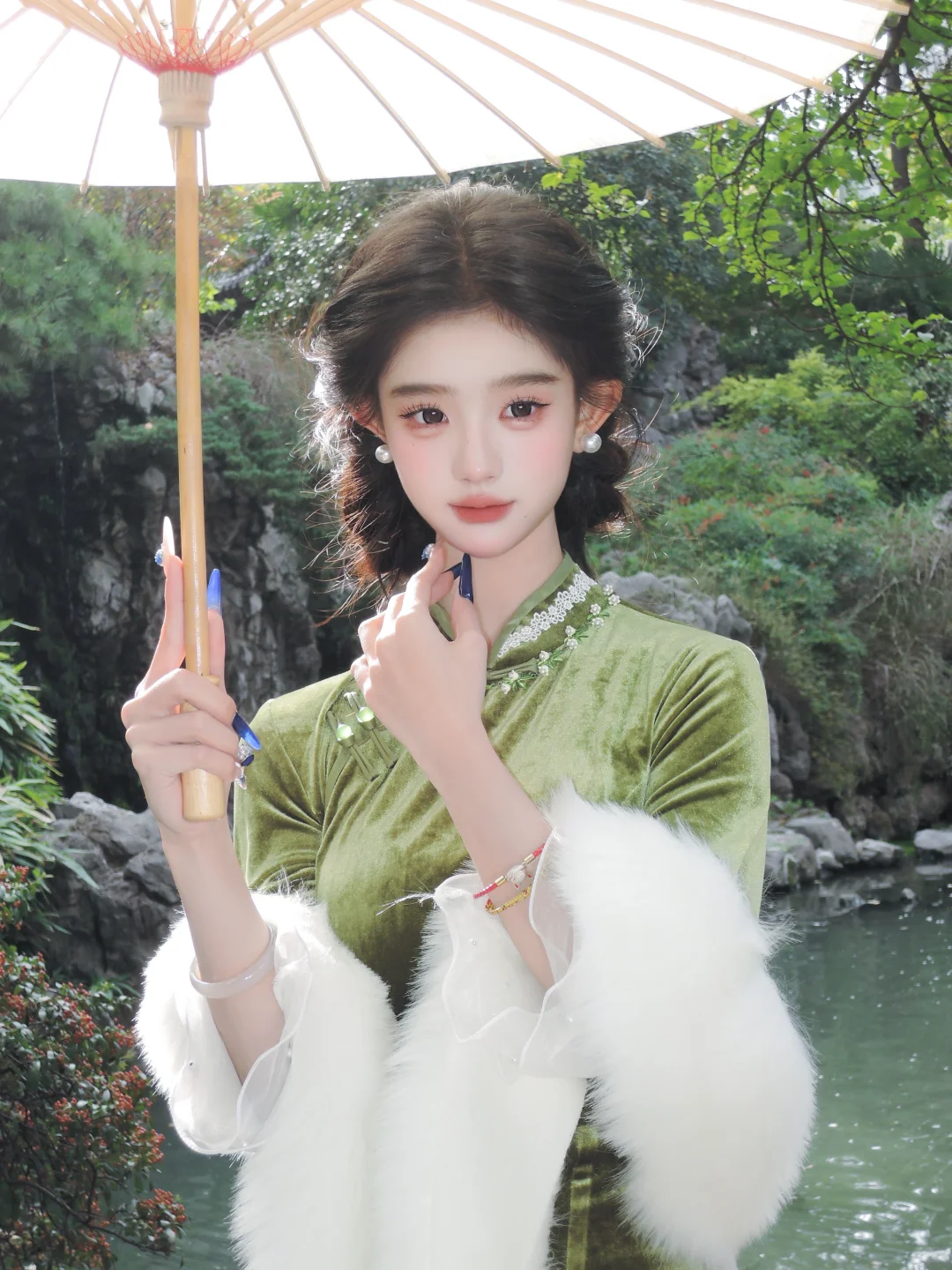 我是不会放弃来南京拍这么贵气的旗袍妆的!