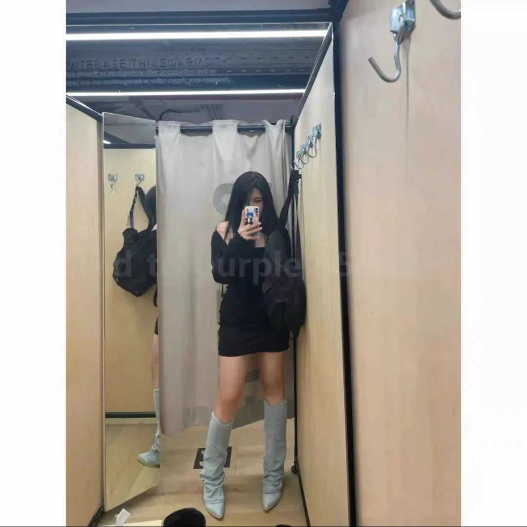 如图牛仔蓝骑士长靴188入88🍞