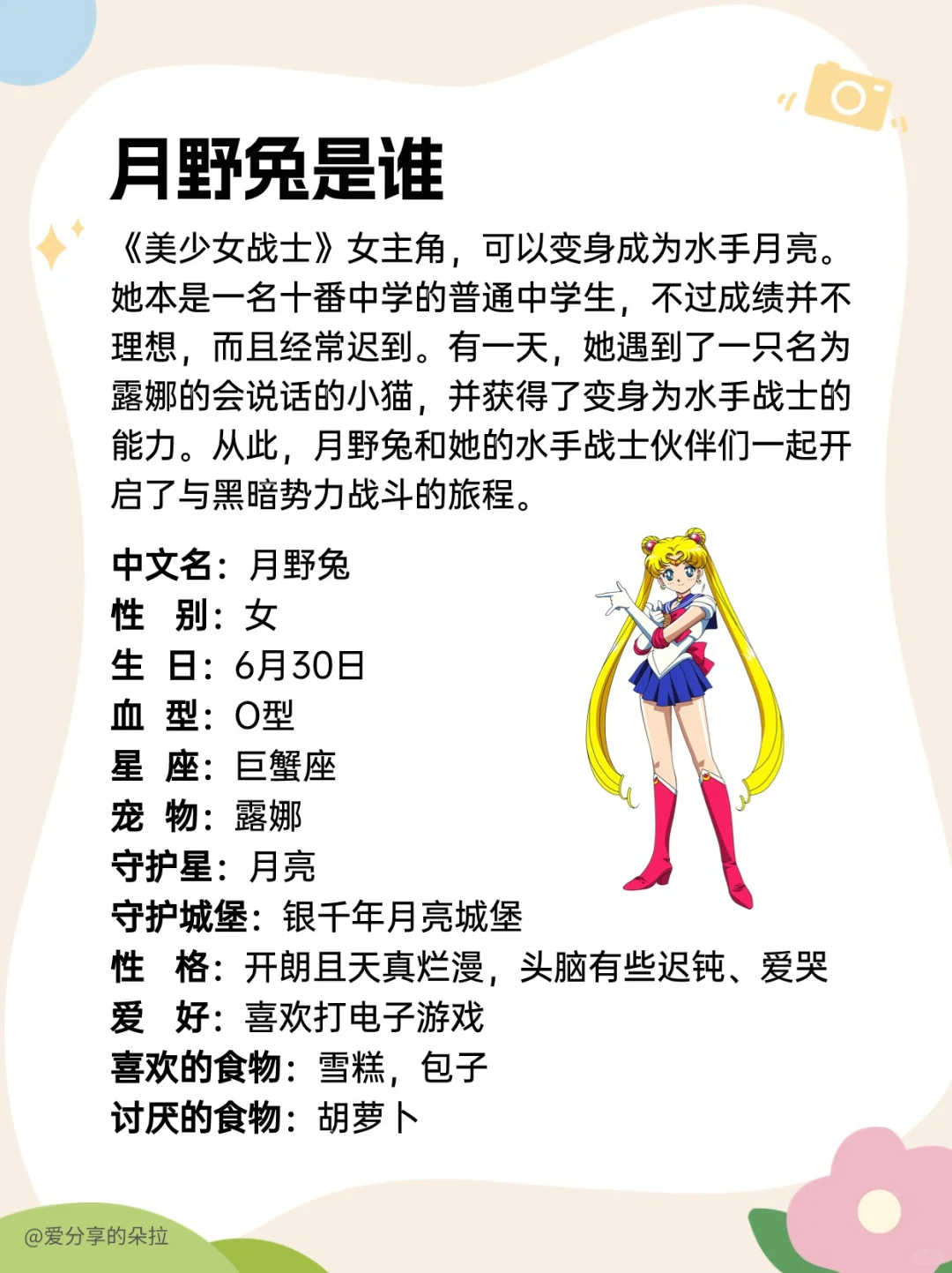 🌿每天认识一个IP I 月野兔