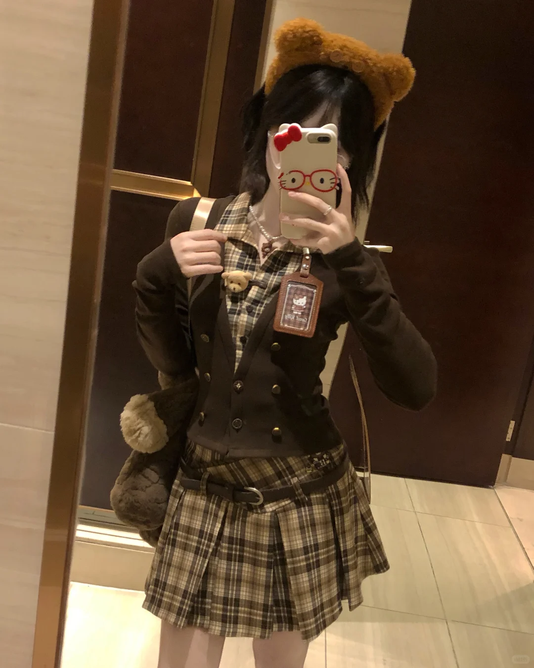 我晕！古着vintage格拼接假两件好有感觉欸～