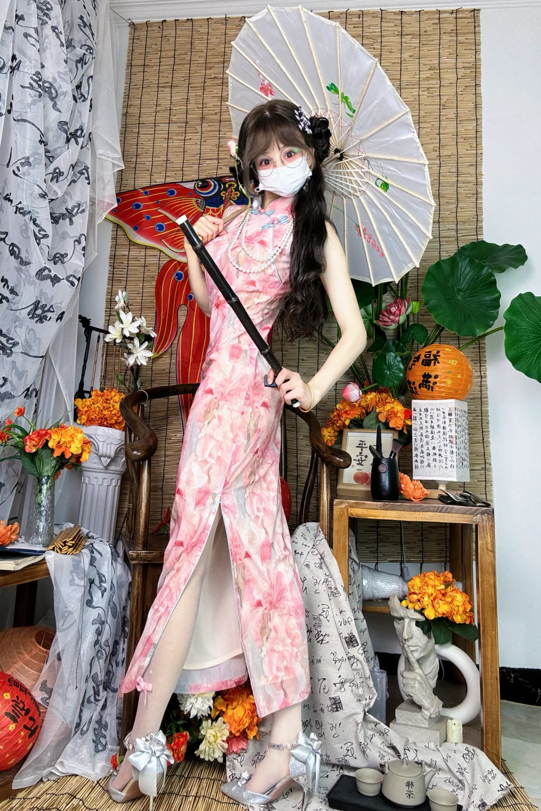 是迷人的粉色旗袍！！！