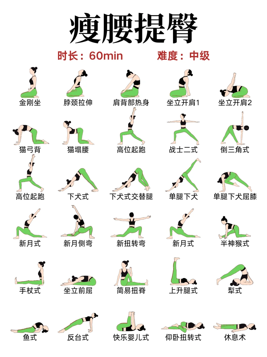 整整18套‼️瑜伽排课模板！🉑直接拿去用