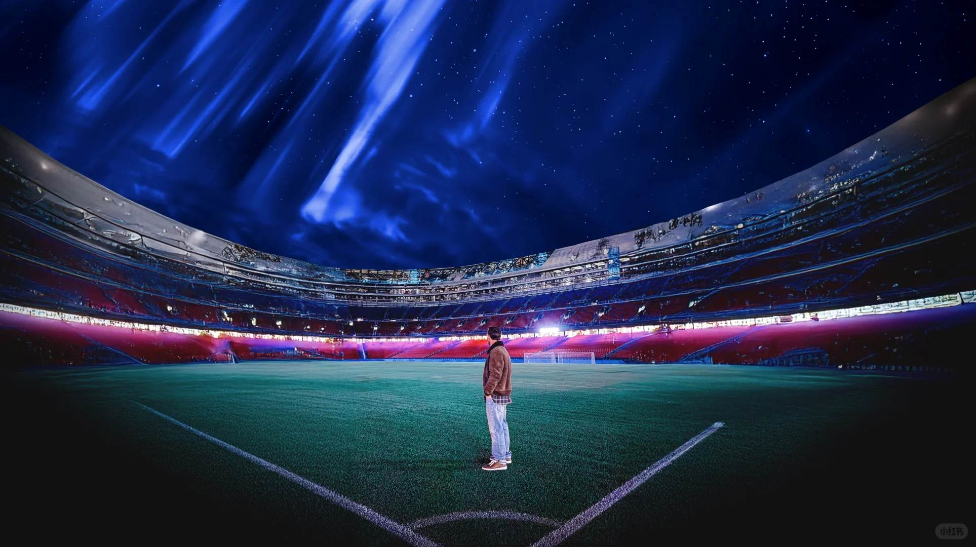 一组壁纸｜梅西｜夜访诺坎普（电脑壁纸）