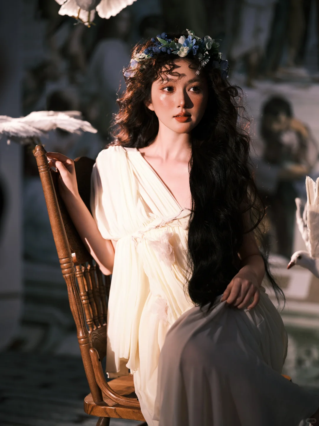 雕塑般的神女…这组拍出了神性！🕊️