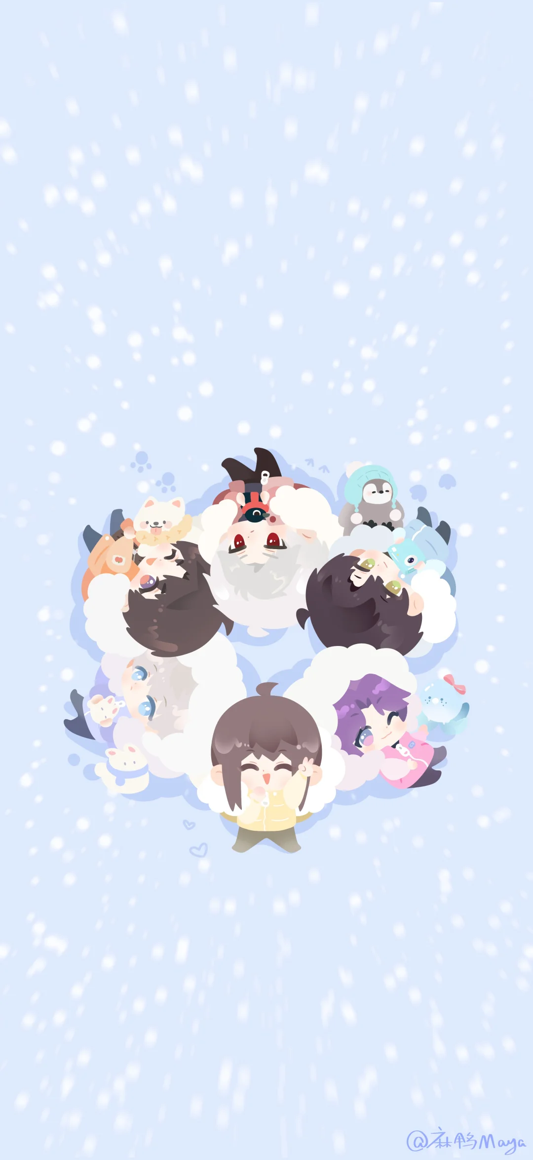 冬日壁纸⭐🍐🐟🚗🍎