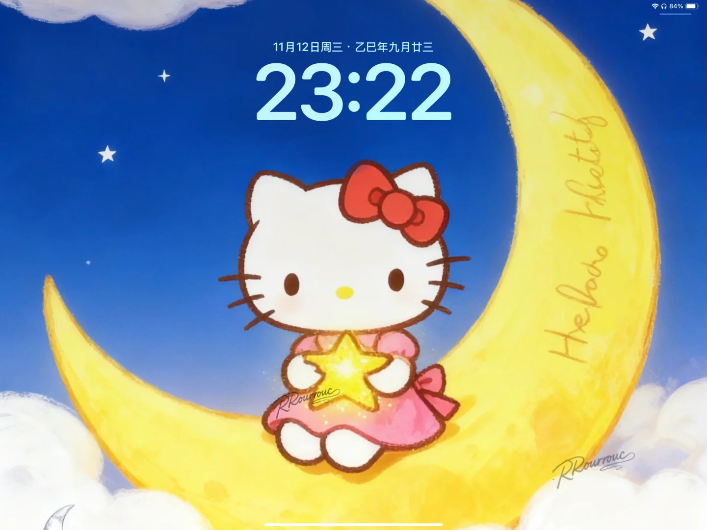 更新自己画的Hellokitty壁纸2/100天