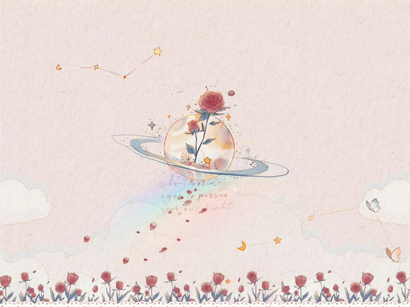 浪漫入侵 | 玫瑰星球电脑iPad壁纸来袭