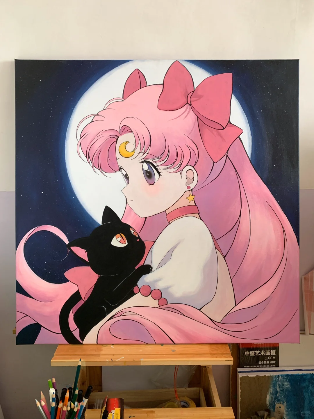 丙烯画|《美少女战士》装饰画手绘过程