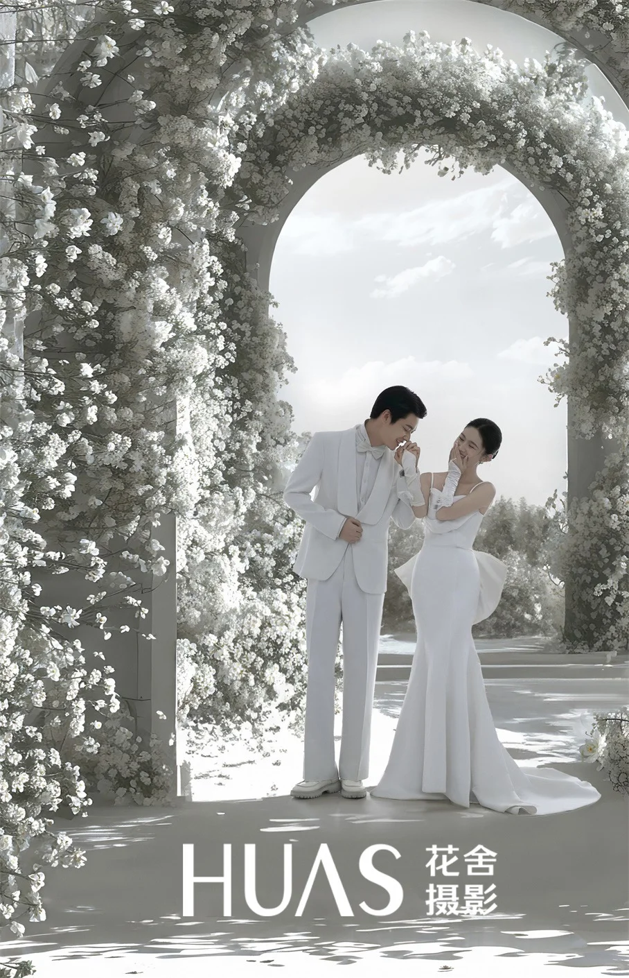 💕西安婚纱照|纯白 ins 极简🌹实景影棚