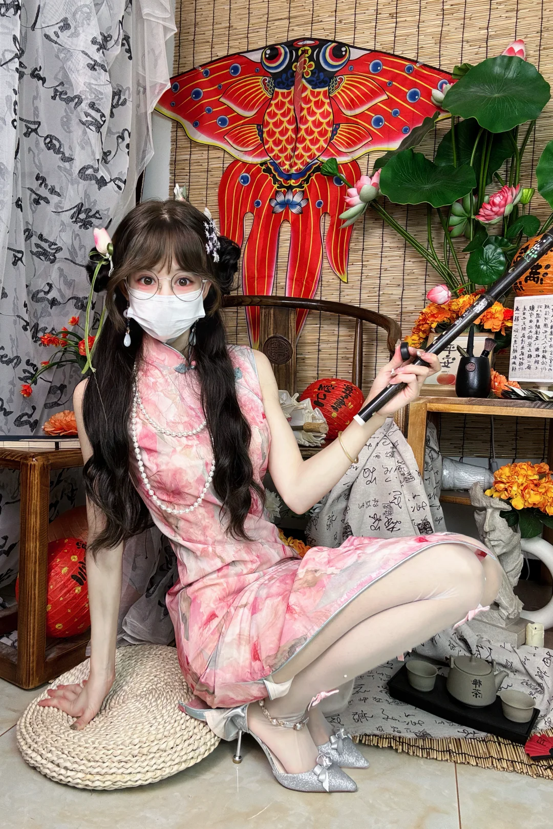 是迷人的粉色旗袍！！！