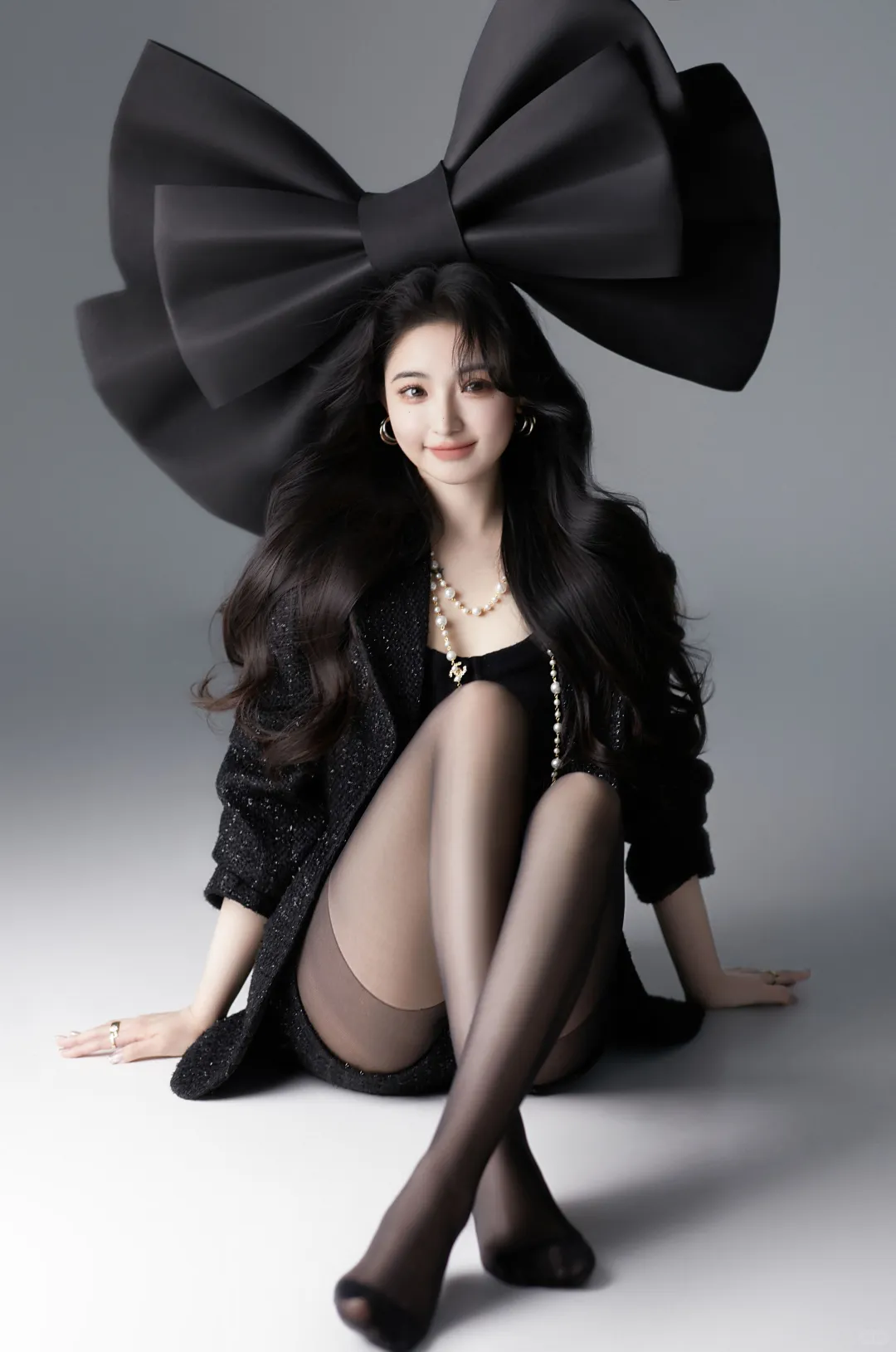 这组性感不低俗的高级黑丝写真，斩男又斩女