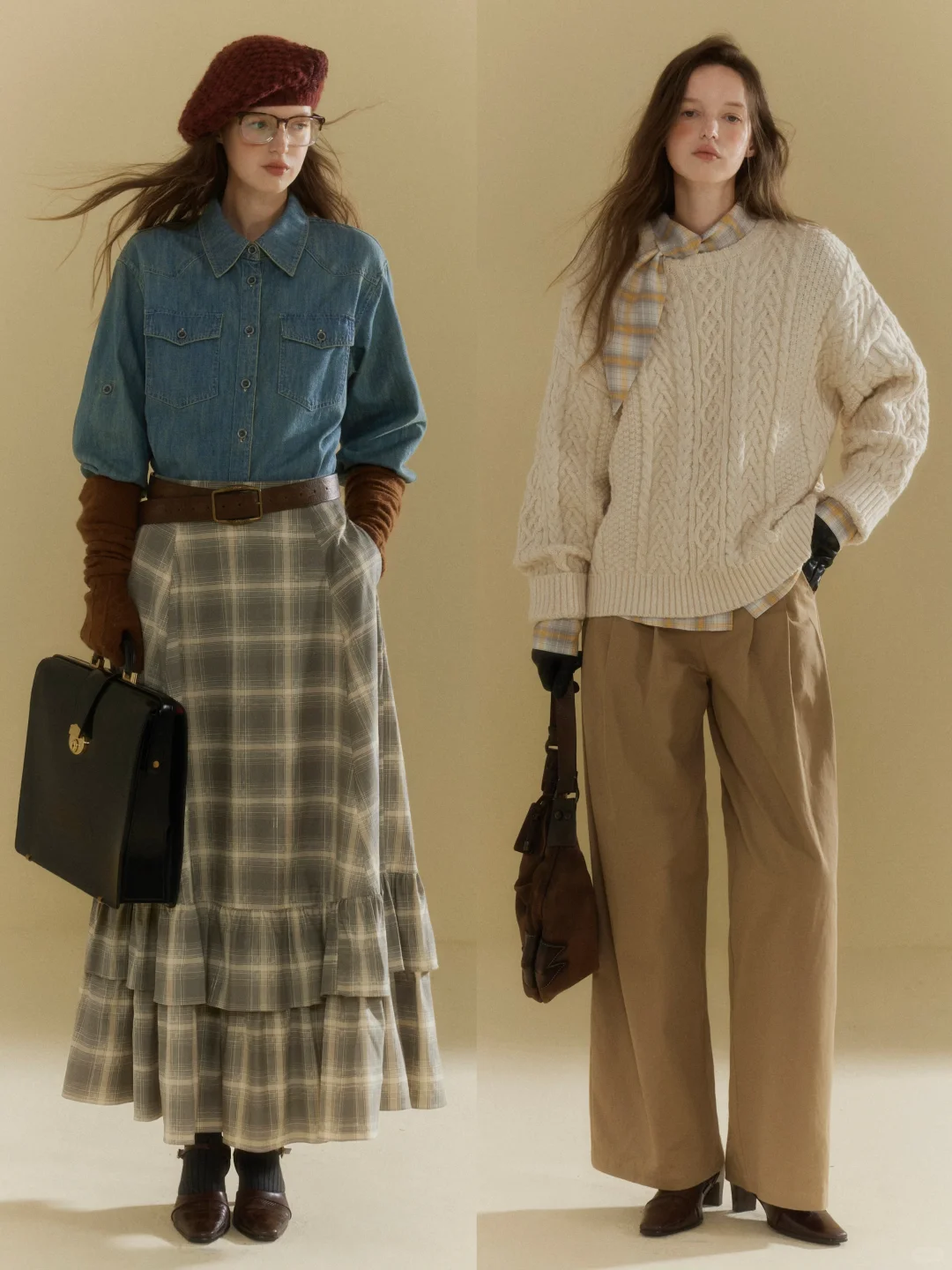 复古率性的冬日🍂浪漫洒脱法式女作家穿搭