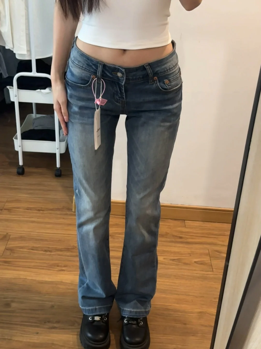 popchee 四条低腰牛仔裤测评