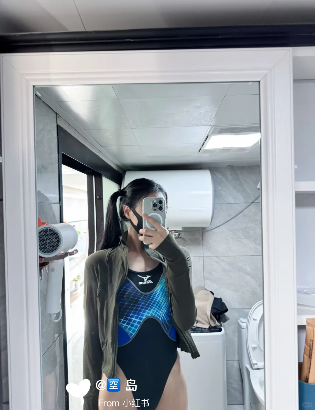 撸铁完直接跑去游泳，今日份游泳穿搭🏊‍♀️.