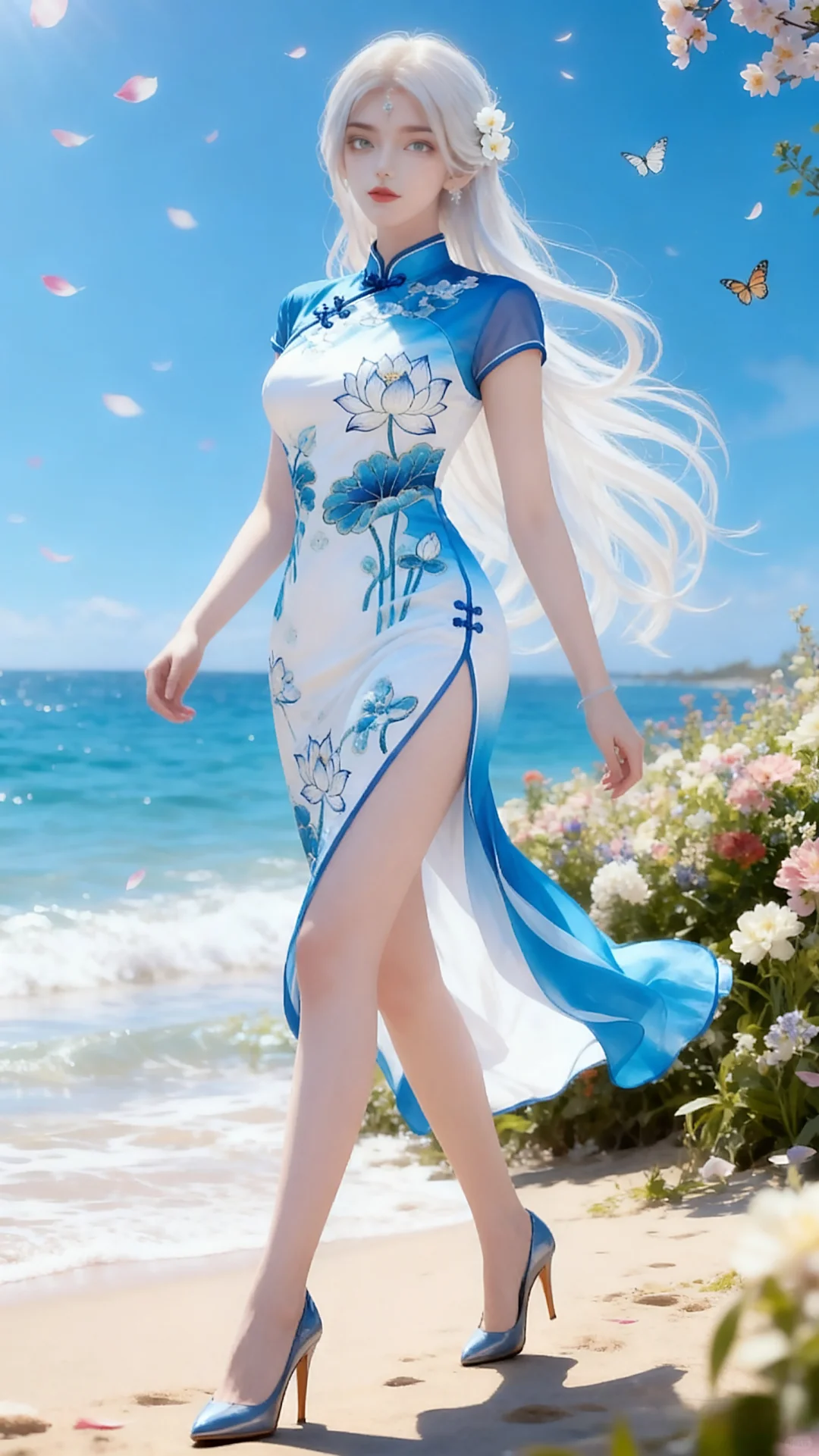 国漫女神穿上现代装小白