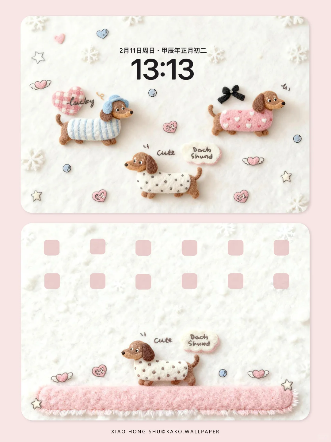 iPad 壁纸｜毛绒腊肠狗｜169