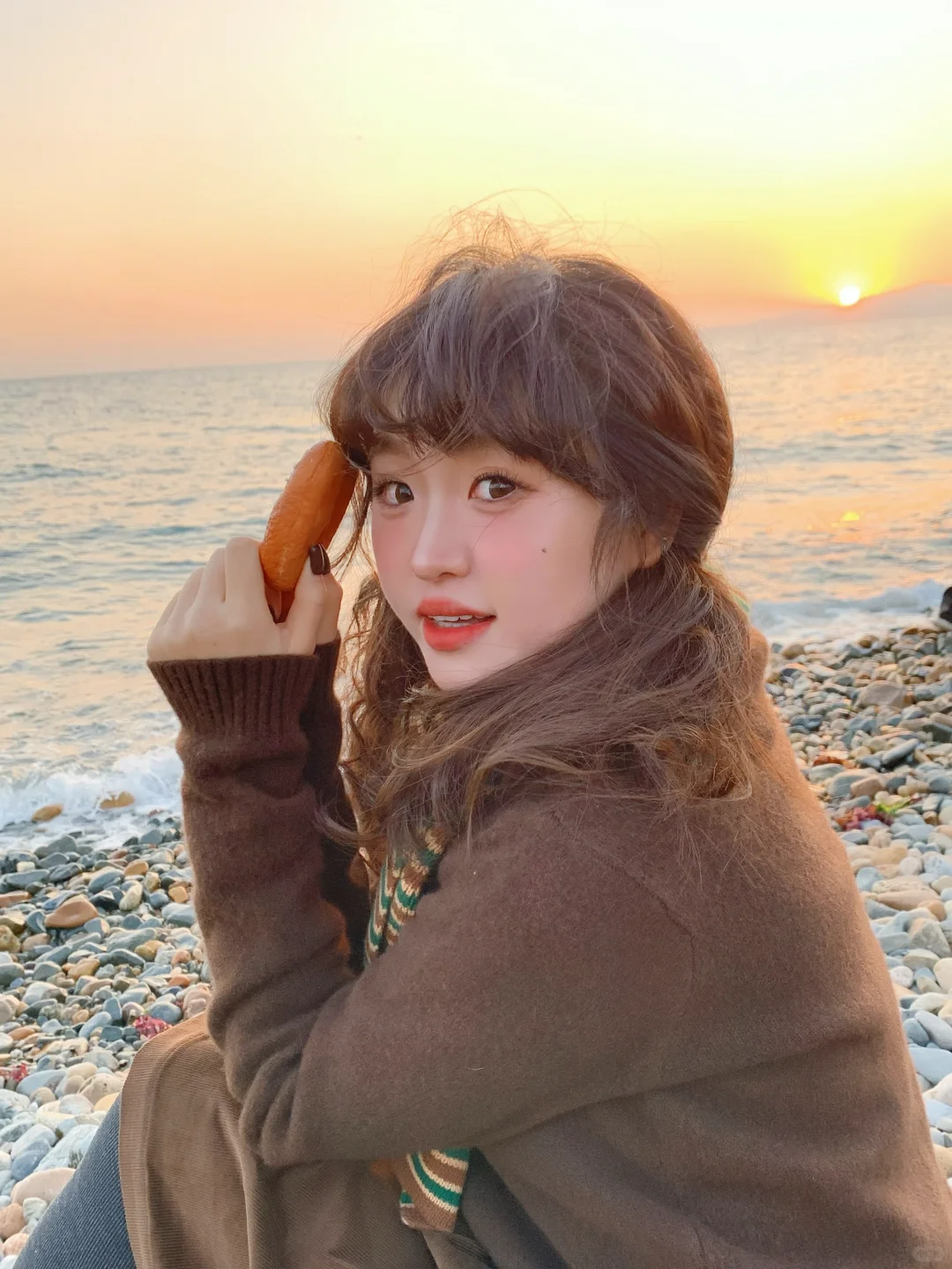 带着面包去海边秋游咯🥯