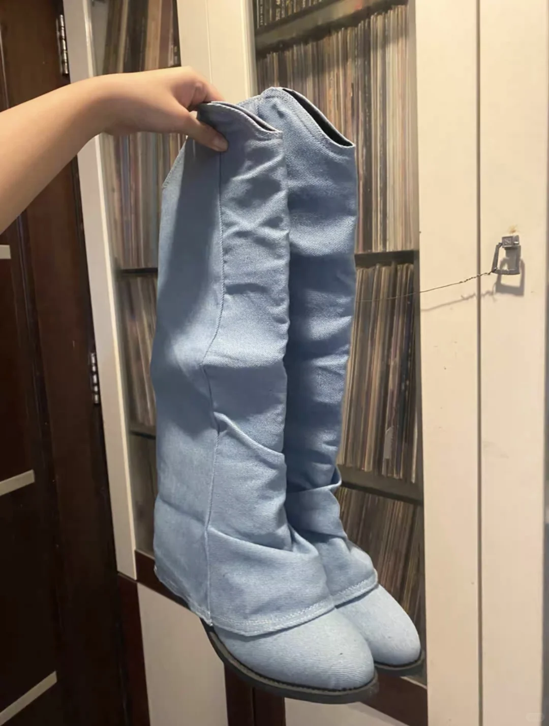 如图牛仔蓝骑士长靴188入88🍞
