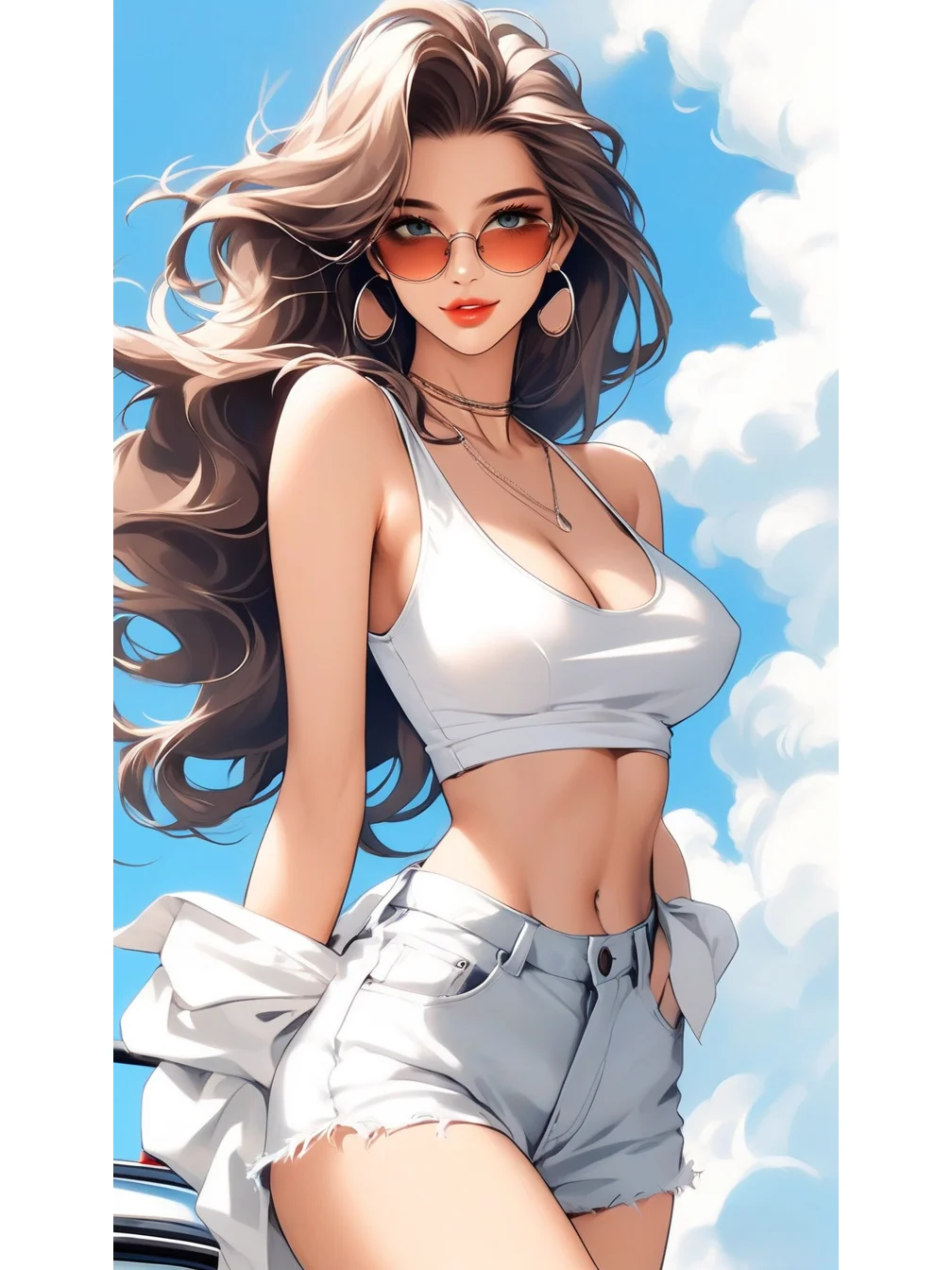 💖#AI创作#帅气女生#海风系列1