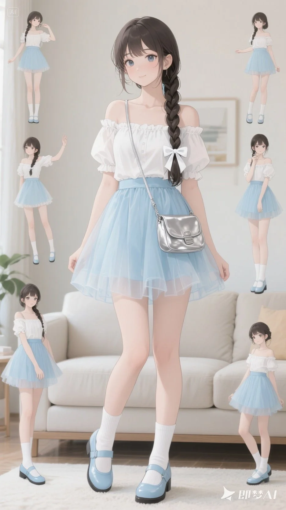 她太可爱了！少女感yyds！🩵