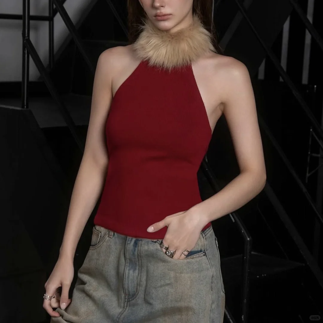 🎄🦌｜毛毛无袖背心