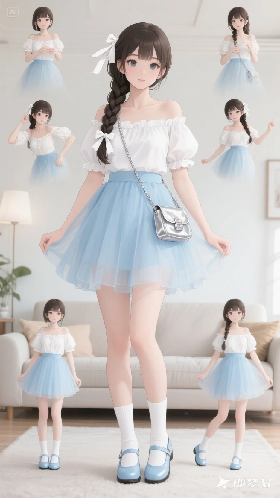 她太可爱了！少女感yyds！🩵