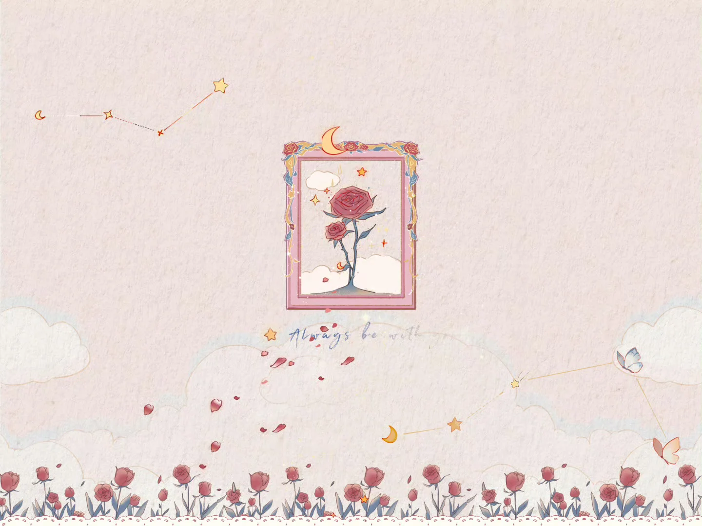 浪漫入侵 | 玫瑰星球电脑iPad壁纸来袭