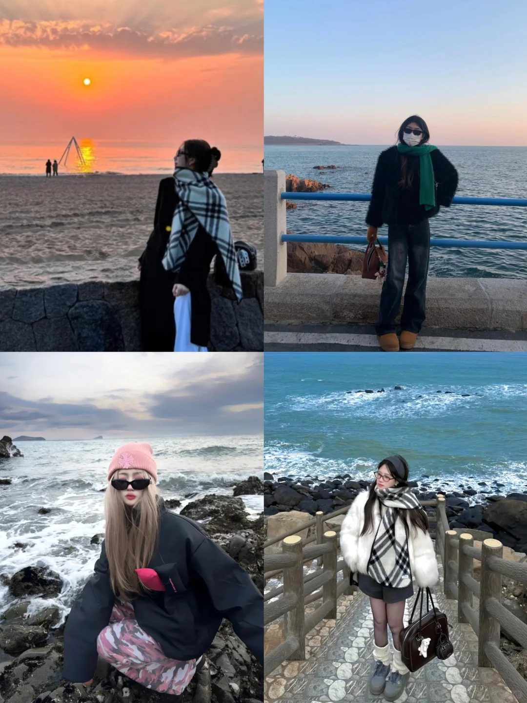 超有氛围感的秋冬海边拍照姿势集合📷