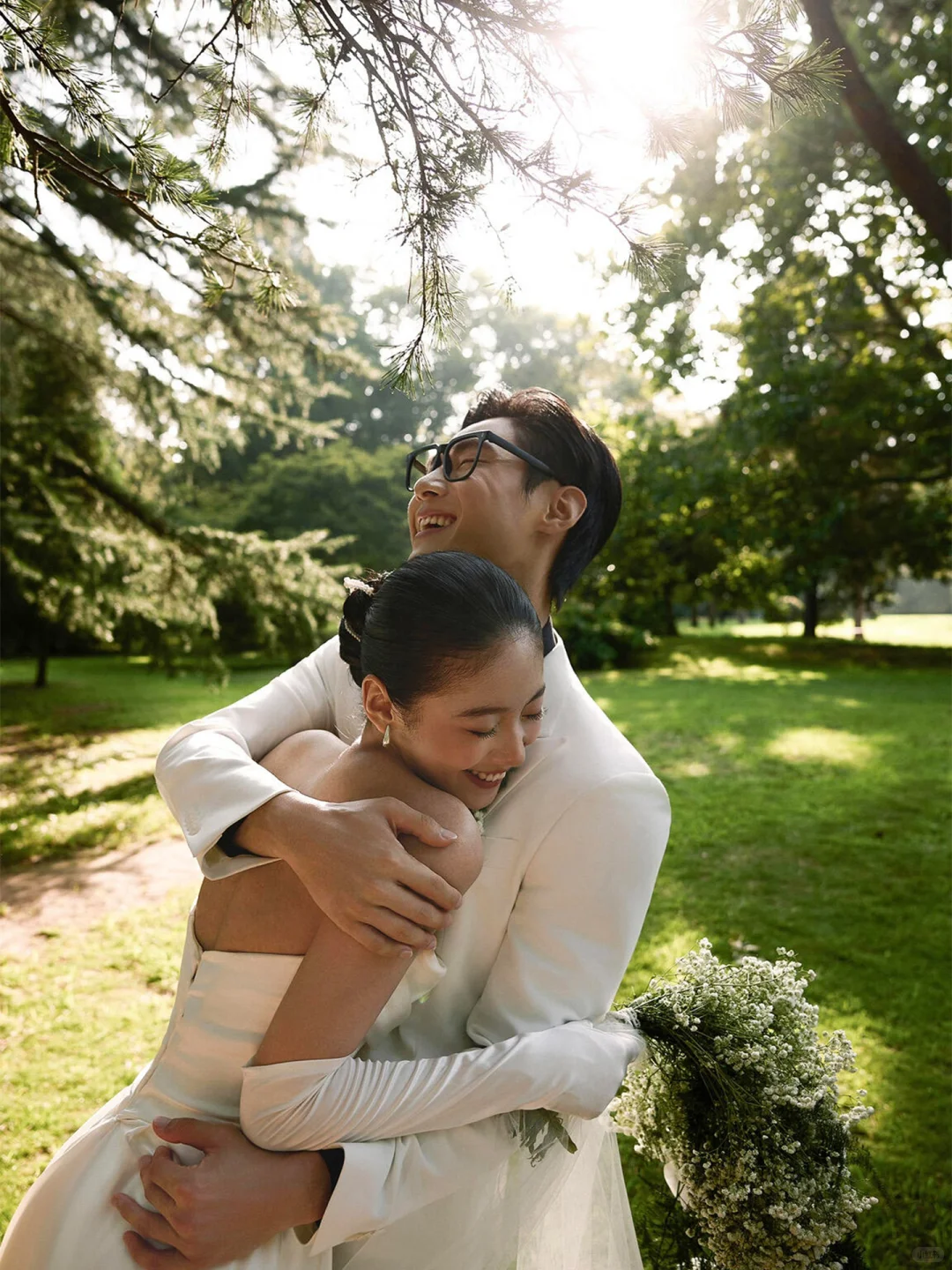 快来抄作业❗️这组森系婚照完全是韩女天菜