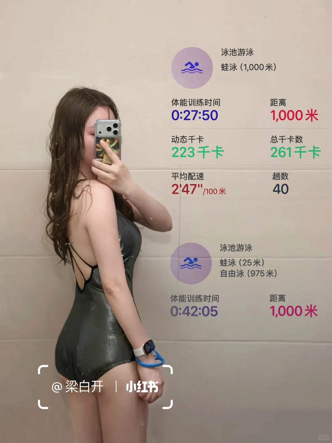 报告！今天游了2km🏊‍♀️