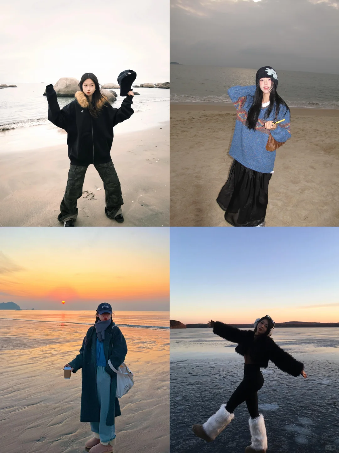 存一组冬日海边拍照姿势📸