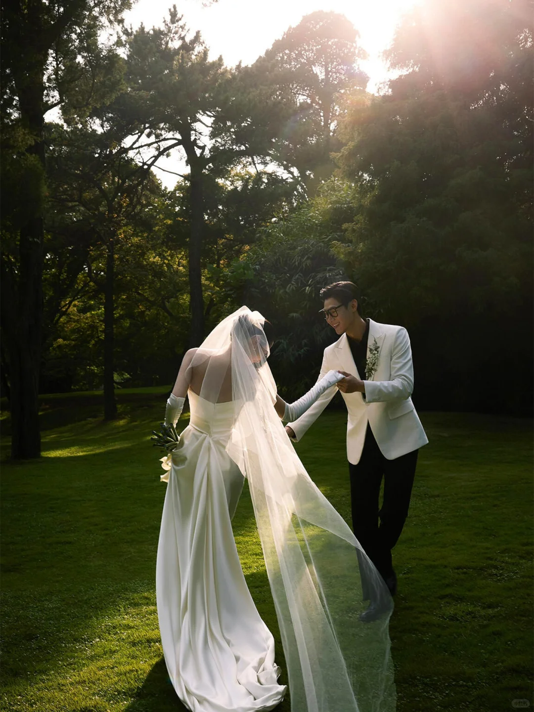 快来抄作业❗️这组森系婚照完全是韩女天菜