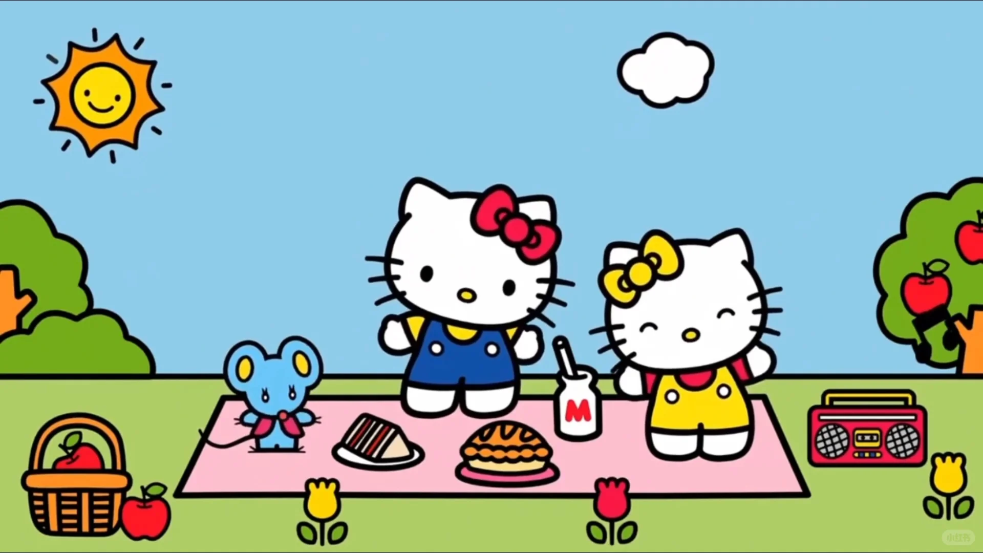 ipad｜Hellokitty背景圖搭配