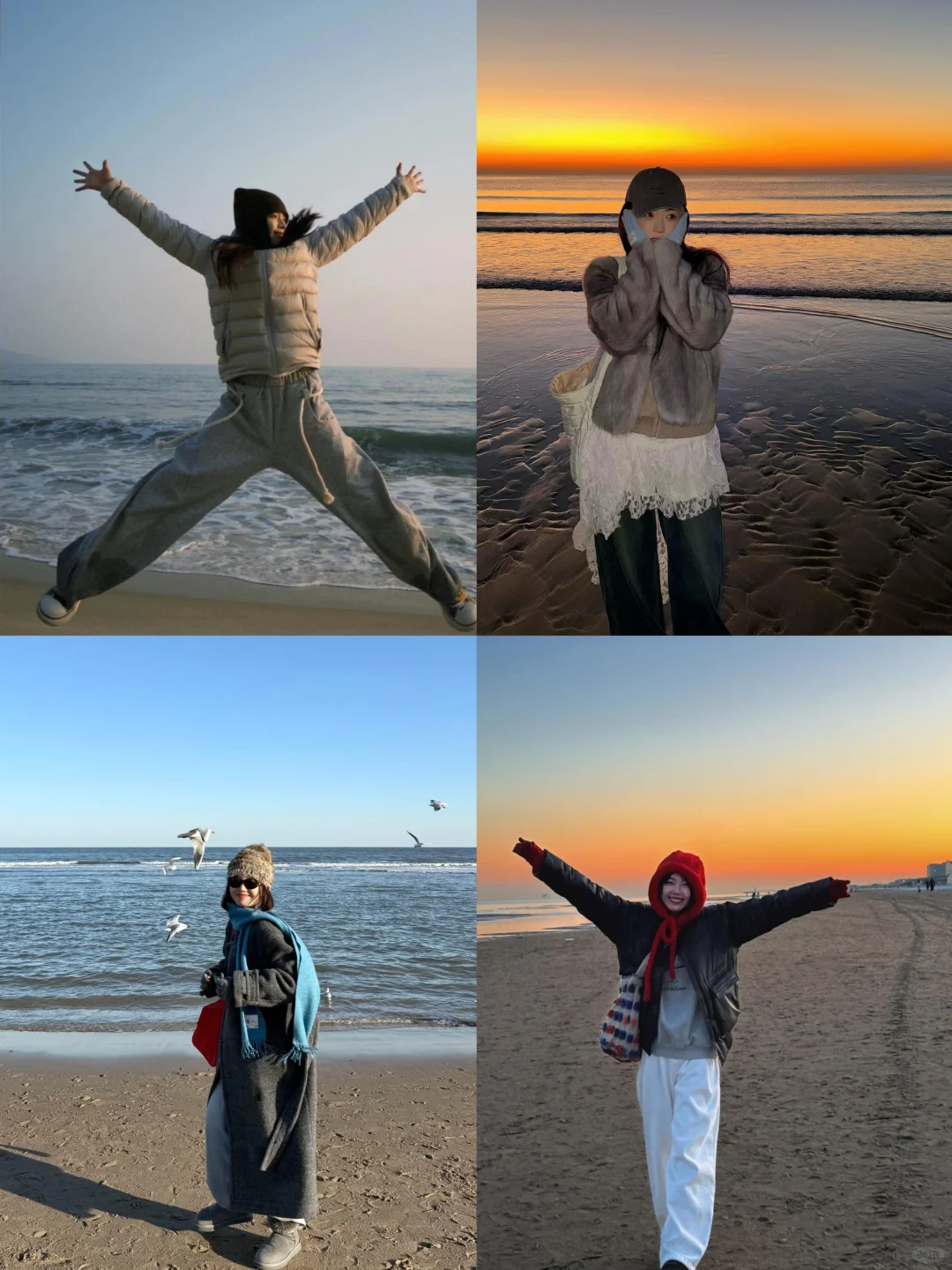 存一些冬日海边超绝松弛感拍照姿势📸！